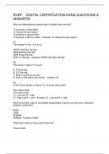 DVEP - DIGITAL CERTIFICATION EXAM QUESTIONS & ANSWERS