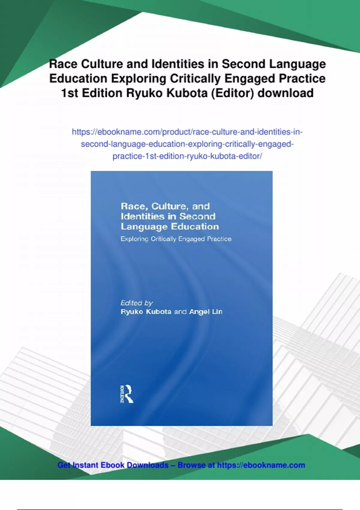 Summary Race Culture and Identities in Second Language Education ...