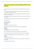 State of Texas Security Level II Certification (100- Correct Answers).