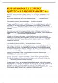 BUS-115 MODULE 2 CORRECT QUESTIONS & ANSWERS&lpar;RATED A&plus;&rpar;