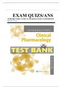 Introductory Clinical Pharmacology 12th Edition Test Bank by Susan Ford Chapters 1-54&vert; Latest Practice Exam 100&percnt; Veri&filig;ed Answers