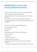 NR668 Week 7 Psychiatric-Mental Health Capstone Practicum & Intensive Exam with precise detailed answers