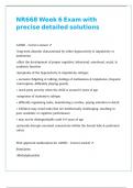 NR668 Week 6 - Psychiatric-Mental Health Capstone Practicum & Intensive Exam &lpar;105 questions&rpar; with precise detailed answers