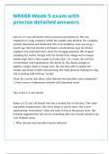 NR668 Week 5 - Psychiatric-Mental Health Capstone Practicum & Intensive Exam with precise detailed answers