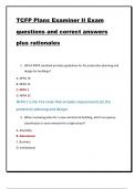 TCFP Plans Examiner II Exam questions and correct answers plus rationales