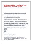 BUSOBA 3130 Exam 1 &lpar;2025&rpar; Actual Exam Questions and Answers A&plus; Graded&period;