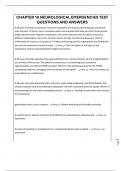 CHAPTER 18 NEUROLOGICAL EMERGENCIES TEST QUESTIONS AND ANSWERS