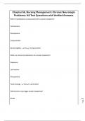 Chapter 58&comma; Nursing Management&colon; Chronic Neurologic Problems&colon; HA Test Questions with Verified Answers