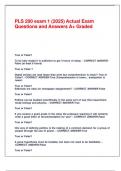 PLS 200 exam 1 &lpar;2025&rpar; Actual Exam Questions and Answers A&plus; Graded&period;