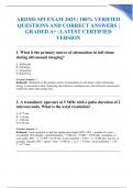 ARDMS SPI EXAM 2025 &vert; 100&percnt; VERIFIED QUESTIONS AND CORRECT ANSWERS &vert; GRADED A&plus; &vert; LATEST CERTIFIED VERSION