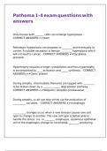 Pathoma 1-4 exam questions with answers