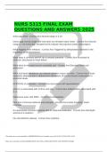 NURS 5315 FINAL EXAM QUESTIONS AND ANSWERS 2025 