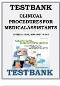 Clinical Procedures for Medical Assistants 10th Edition Bonewit-West Test Bank 