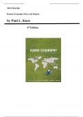 Test Bank for Human Geography Places and Regions 4th Edition by Paul L&period; Knox &comma; Chapter 1 to 12