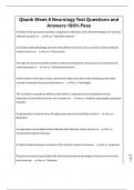 Qbank Week 8 Neurology Test Questions and Answers 100&percnt; Pass