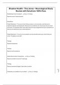 Shadow Health - Tina Jones &ndash; Neurological Study Review with Solutions 100&percnt; Pass