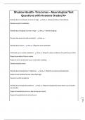 Shadow Health- Tina Jones &ndash; Neurological Test Questions with Answers Graded A&plus;