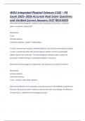 WGU Integrated Physical Sciences C165 &ndash; PA Exam 2025&ndash;2026 Accurate Real Exam Questions and Verified Correct Answers JUST RELEASED