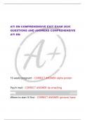 ATI RN COMPREHENSIVE EXIT EXAM 2025  QUESTIONS AND ANSWERS COMPREHENSIVE  ATI RN  