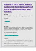 NURS&lowbar;6630&lowbar;FINAL&lowbar;EXAM&lowbar;WALDEN&lowbar;UNIVERSITY&lowbar;EXAM&lowbar;ELABORATIONS&lowbar;QUESTIONS&lowbar;AND&lowbar;ANSWER