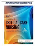 Test Bank for Sole&rsquo;s Introduction to Critical Care Nursing 9th Edition by Mary Beth Flynn Makic &comma; All Chapters