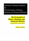 The Economics of Money&comma; Banking and Financial Markets 13th Edition - Solutions Manual by Frederic S&period; Mishkin &lpar;ISBN&colon; 9781292409481&rpar;