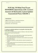  NUR 185&sol; NUR185 Final Exam &vert; HONDROS &vert;Questions with Correct Answers & Rationale&vert; Latest Update &lpar;NEW 2026&rpar; &vert;Guaranteed Pass&vert; GRADE A 
