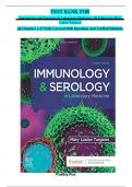 Test Bank Immunology and Serology in Laboratory Medicine&comma; 7th Edition&period; by Mary Louise Turgeon&period;All  Chapter 1-27 Fully Covered &period; Verified Correct Answers&period; 