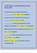 GNRS 582A - Pathophysiology Quiz 1 Exam 2025&vert;2026