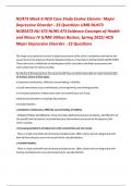 NU473 Week 6 HESI Case Study Evolve Elsevier&colon; Major Depressive Disorder - 23 Questions UMB NU473 NURS473 NU 473 NURS 473 Evidence-Concepts of Health and Illness IV &lpar;UMB UMass Boston&comma; Spring 2022&rpar; HESI Major Depressive Disorder - 23 Questions