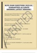 BCPS EXAM QUESTIONS 202526 &vert;GUARANTEED ACCURATE ANSWERS &vert;LATEST VERSION&excl;&excl;