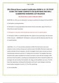 CNL &lpar;Clinical Nurse Leader&rpar; Certification EXAM A&comma; B&comma; C & STUDY GUIDE TEST BANK COMPLETE 550 QUESTIONS AND WELL ELABORATED ANSWERS JUST RELEASED