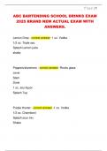 ABC BARTENDING SCHOOL DRINKS EXAM  2025 BRAND NEW ACTUAL EXAM WITH  ANSWERS&period;