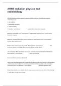 ARRT radiation physics and radiobiology exam reported questions and answers 100&percnt; verified&period;