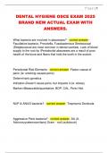 DENTAL HYGIENE OSCE EXAM 2025  BRAND NEW ACTUAL EXAM WITH  ANSWERS&period;