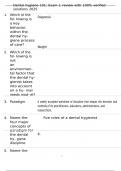 Dental hygiene 101&colon; Exam 1 review with 100&percnt; verifed solutions 2025