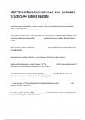 NEC Final Exam questions and answers graded A&plus; latest update