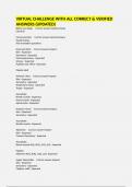 VIRTUAL CHALLENGE WITH ALL CORRECT & VERIFIED ANSWERS &lpar;UPDATED&rpar;