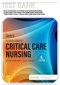 TEST BANK   Sole&rsquo;s Introduction to Critical Care Nursing 9th Edition         by Mary Beth Flynn Makic PhD APRN CCNS CCRN FAAN           FNAP FCNS&comma; Lauren T Morata DNP APRN-CNS CCRN CCNS 