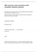 NEC practice exam questions with complete solutions passed
