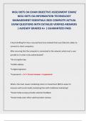 WGU D075 OA EXAM OBJECTIVE ASSESSMENT EXAM&sol; WGU D075 OA INFORMATION TECHNOLOGY MANAGEMENT ESSENTIALS 2025 COMPLETE ACTUAL EXAM QUESTIONS WITH DETAILED VERIFIED ANSWERS &vert; ALREADY GRADED A&plus; &vert; GUARANTEED PASS
