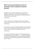 NEC Commercial Electrical Test &num;1 questions with complete solutions passed