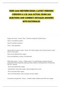 NURS 6560 MIDTERM EXAM 2 LATEST VERSIONS &lpar;VERSION A & B&rpar; 2025 ACTUAL EXAM 200 QUESTIONS AND CORRECT DETAILED ANSWERS WITH RATIONALES&period;