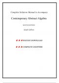 Solutions Manual for Contemporary Abstract Algebra 9th Edition by Joseph Gallian&comma; Chapter 1 to 33