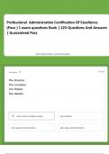 Professional  Administrative Certification Of Excellence &lpar;Pace &rpar; 1 exam questions Bank &vert; 223 Questions And Answers &vert; Guaranteed Pass