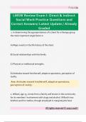 LMSW Review Exam I&colon; Direct & Indirect  Social Work Practice Questions and  Correct Answers&sol; Latest Update &sol; Already  Graded