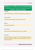 LMSW Exam&colon; DSM 5 and Psychopathology  Questions and Correct Answers&sol; Latest  Update &sol; Already Graded
