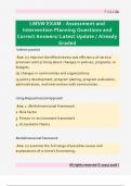 LMSW EXAM - Assessment and  Intervention Planning Questions and  Correct Answers&sol; Latest Update &sol; Already  Graded 