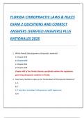 Compilation bundle for FLORIDA CHIROPRACTIC LAWS & RULES EXAMS QUESTIONS AND CORRECT ANSWERS &lpar;VERIFIED ANSWERS&rpar; PLUS RATIONALES 2025