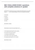 NEC CHALLANGE EXAM 1 questions with complete solutions A&plus; graded 